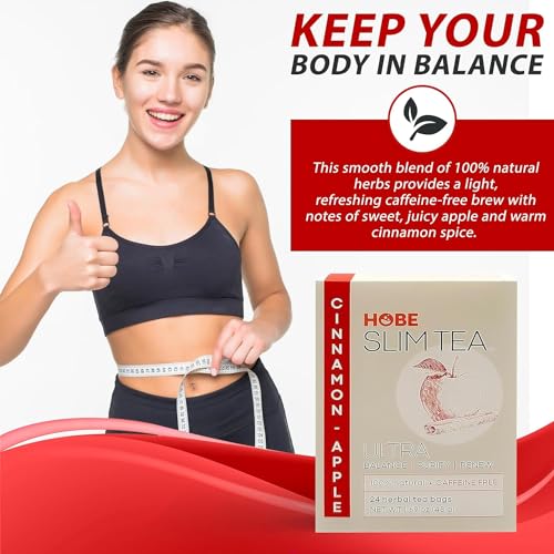 Ultra Slim Tea, Cinnamon Apple, Tea Bags, 24 Count Box, 1.69 Oz
