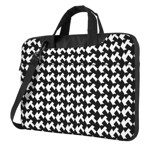 Bolso portátil negro pata de gallo para laptop 15.6" miniatura 1
