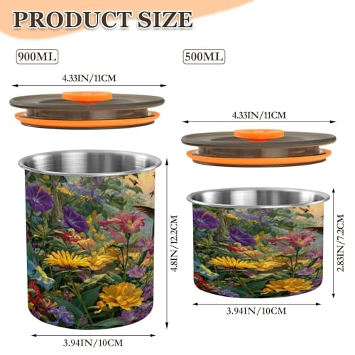 Envase hermético acero inoxidable 900ml miniatura 2