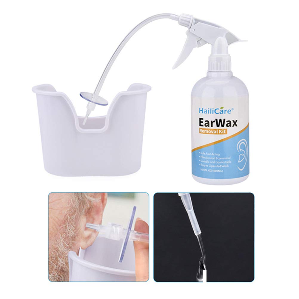 Kit de Nettoyage de Cire à Oreille pour laveuse à Outils pour Oreilles sensibles, Adultes et Enfants, y Compris la laveuse de lavabo, Flacon en Caoutchouc, seringue pour Ampoule en Caoutchouc