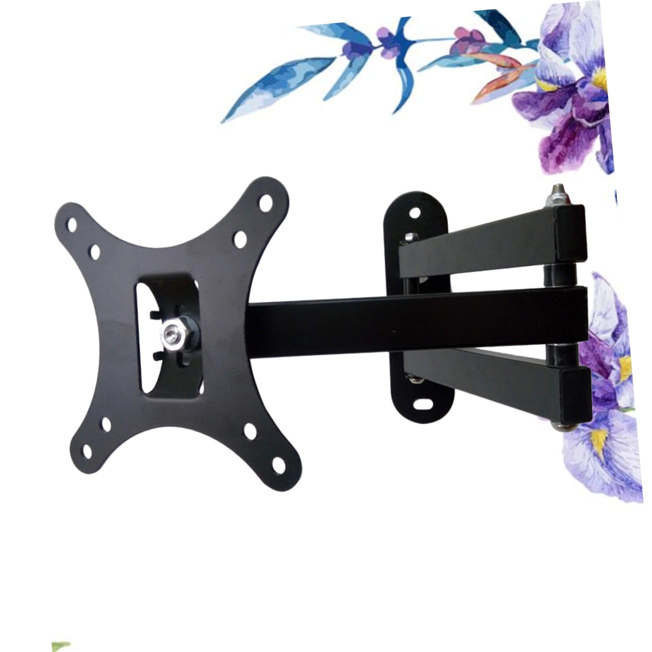 Homoyoyo Supporto Da Muro Per Tv Da Montaggio Fisso Con Di Gradi Struttura Resistente Compatibile Con Monitor Lcd e Led Design Salvaspazio Per Uso Domestico e Commerciale