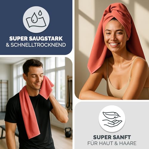 Blumtal Mikrofaser Handtuch leicht & extra saugstark - schnelltrocknende Microfaser Handtücher - optimal als Fitness Handtuch/Strandtuch… – Ansicht 3