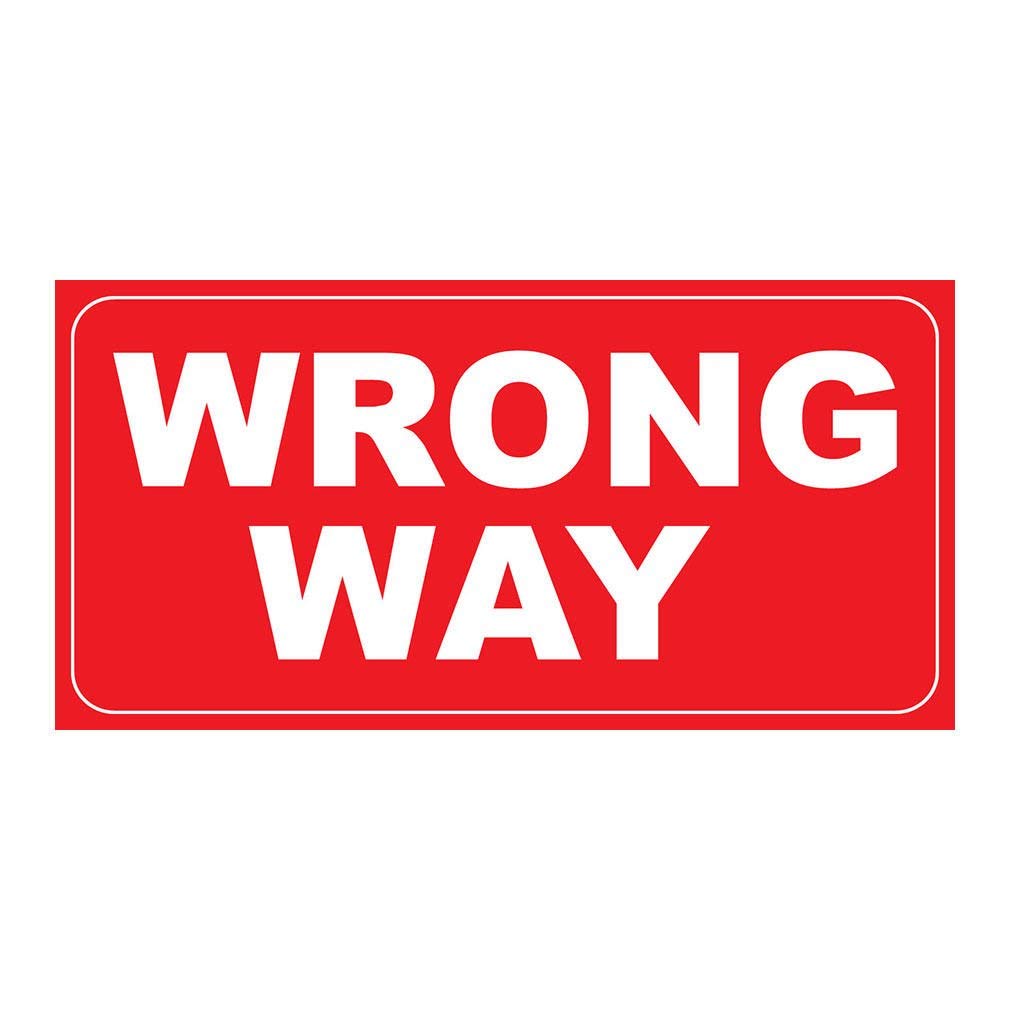 Guadalupe Ross Metal Tin Sign Wrong Way Red Wall Decor Sign 12x8 Inches