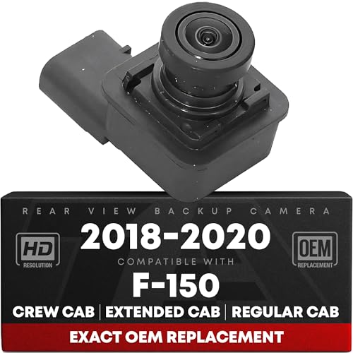 Rear View Backup Camera Reverse Park Assist - Compatible with 2018-2020 Ford F-150 Crew Cab Extended Cab Regular Cab - Without Trailer Hook-Up Lamp - OEM JL3Z19G490C FO1960161