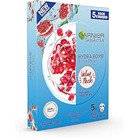 Garnier SkinActive Hydra Bomb Tissue Face Mask Pomegranate 5x Pack, 5 count