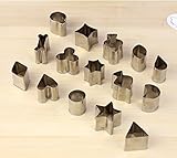 15 pcs Mini Metal Cookie Cutter, Vegetable Cutter Set, Fruit Cutter Shapes Set For Kids