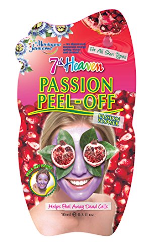 7th Heaven Passion Easy Peel-Off Face Mask with Juiced Raspberries, Passion Flowers and Pomegranate to Protect and Remove Unwanted Oils from Normal, Oily and Combo Skin