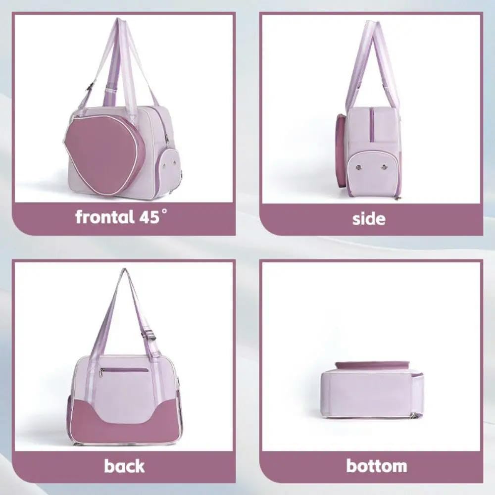 JCVBN - Bolsa de hombro de nailon para raqueta de pickleball, gran capacidad, con compartimento para zapatos, pala de pickleball, correa ajustable, impermeable