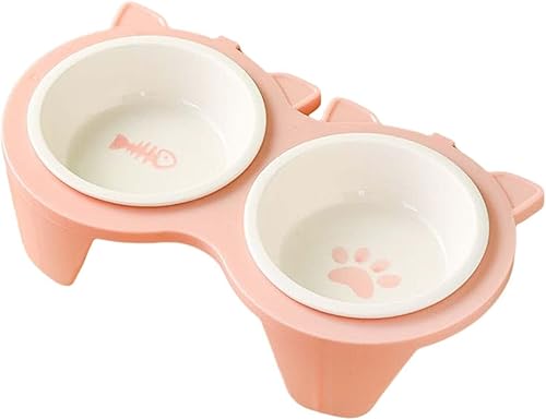 Cuencos de comida para gatos Cuencos de alimentación Tazón de cerámica extraíble Dispensador de alimentos Suministros para mascotas Alimentador