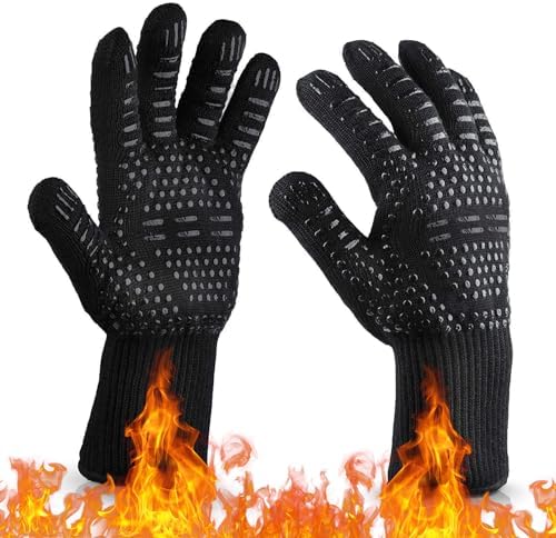 Flat Top Grill Accessories Heat Resistant BBQ Gloves (572°F