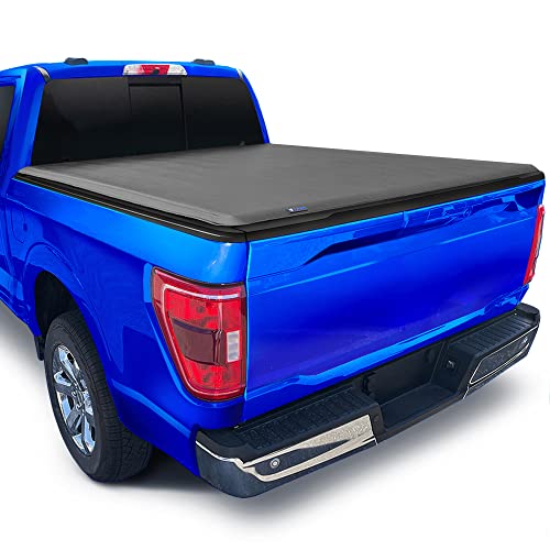 Tyger Auto T1 Soft Roll Up Truck Bed Tonneau Cover Compatible with 2017-2022 Ford F-250 F-350 Super Duty | Styleside 6.75' Bed (81") | TG-BC1F9127 , Black