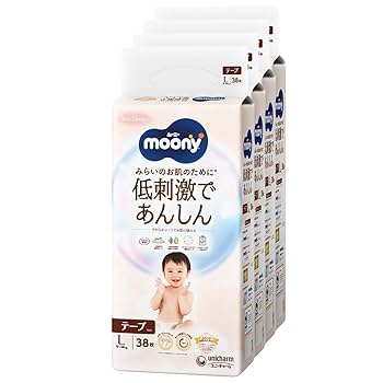 ムーニー テープ　Ｌ　４個入り 楽天市場】【1種類を選べる】ムーニー オムツ テープ M・Lサイズ
