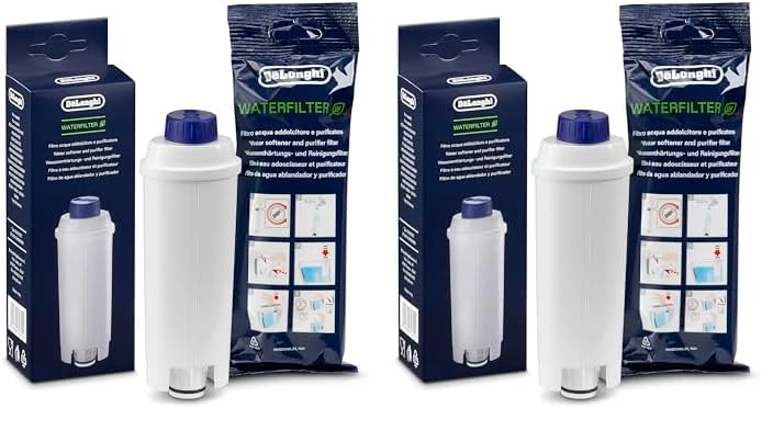 De'Longhi Cartouche Filtrante DLSC002, Filtre a Eau Machine a Café (Lot de 2)