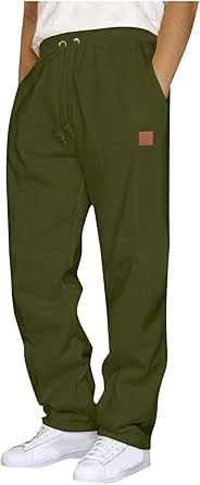 Amazon.com: Mens Sweatpants Wide Leg Open Bottom Stretch Athletic Track ...