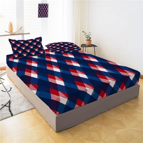 Drap housse microfibre 160x200 bleu foncé pour éliminer les plis du lit