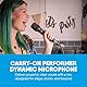 Carry-on Performer Dynamisches Mikrofon, professionelles Gesangsmikrofon, dynamisches Nierencharakteristik-Handmikrofon mit An-/Aus-Schalter, INC: 3 m XLR-auf-Klinken-Kabel, Mikrofon-Clip, weiche