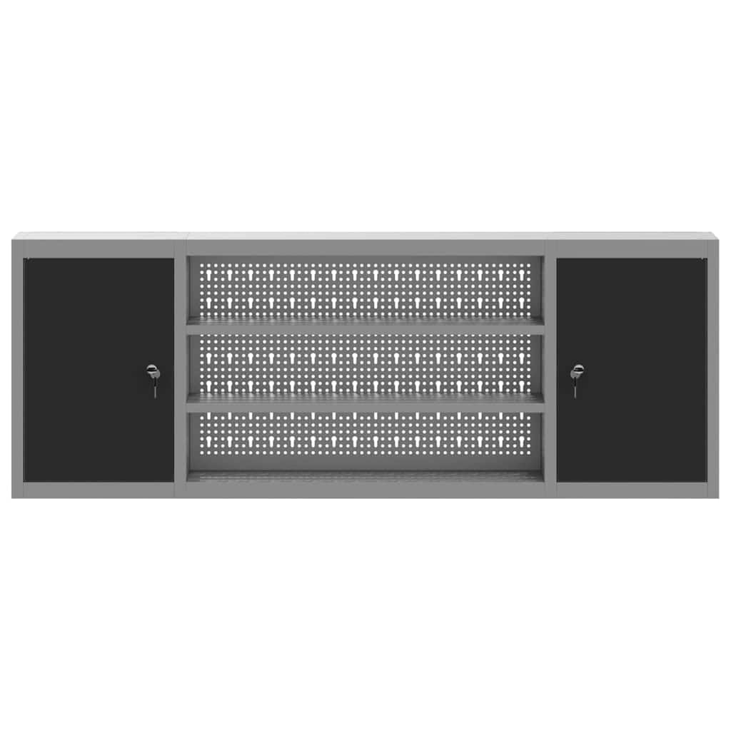 Genérico Armario de Herramientas Negro y Gris 50 x 20 x 55 cm,Bricolaje,Accesorios de Bricolaje,Organización y Almacenamiento de Herramientas,Armarios para herramientas-4103475