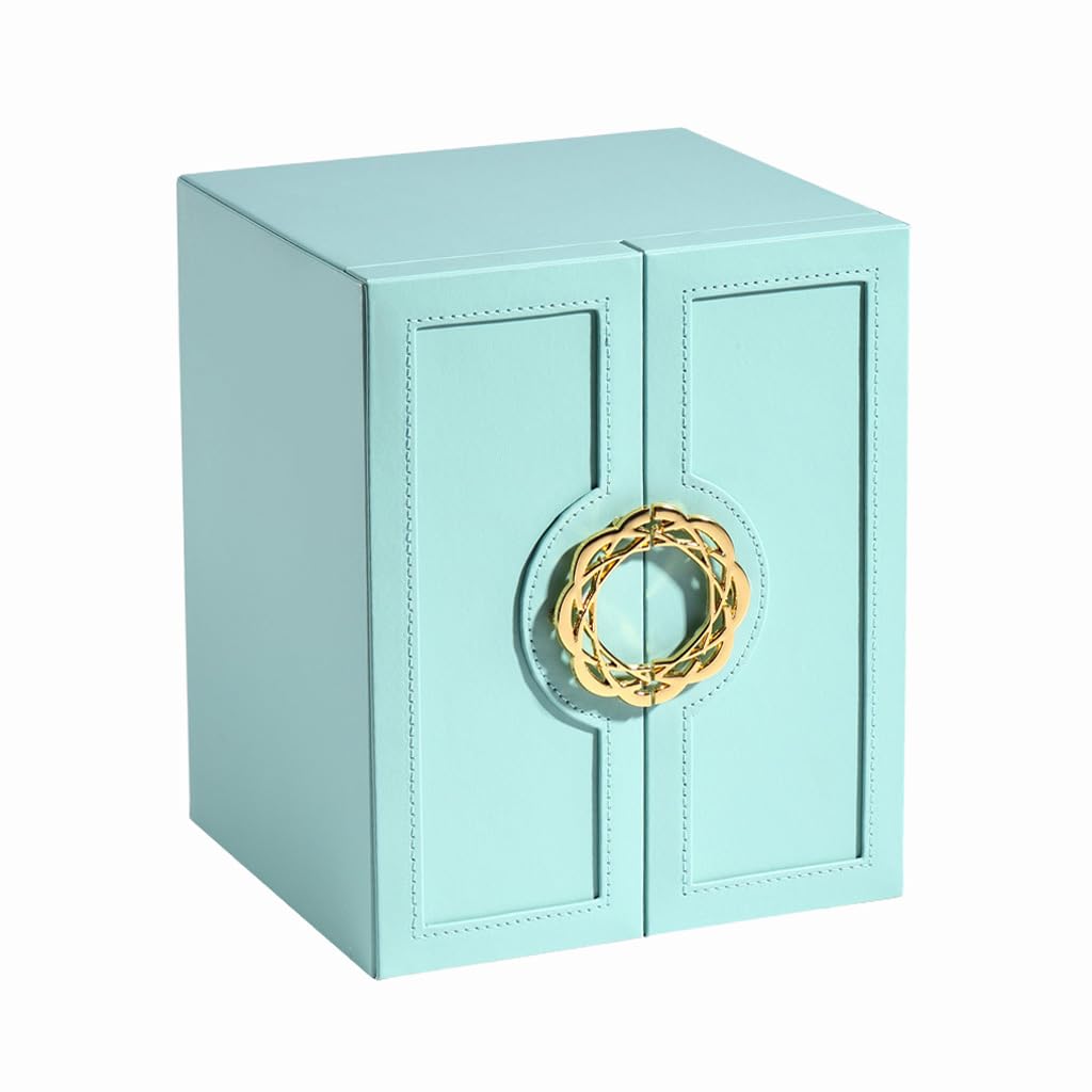 CVHfhjTG jewellery box, Jewelry Box European High-End Case, Organizer with Removable Partition, Storage for Earring Bangle Necklace Rings Women Girls(A)