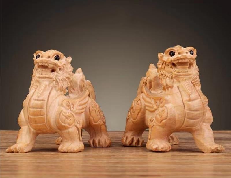 麒麟木製置物　２体セット　霊獣　人間関係　トラブル解消　幸運 71FfIgyev-L._UF894,1000_QL80_.jpg