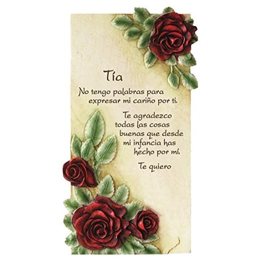 FRAMAN PERGAMINO DE Piedra LABRADA con Textos para Ocasiones Especiales, Original Y ECONÓMICO. Especial TÍA