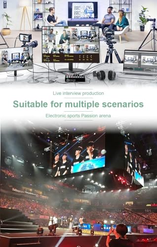 Image of Microware 4 Channel SDI /HDMI Video Multi Camera Switcher for Live Broadcast, Streaming Production, Video Mixer Switching Station, TypeC Recording