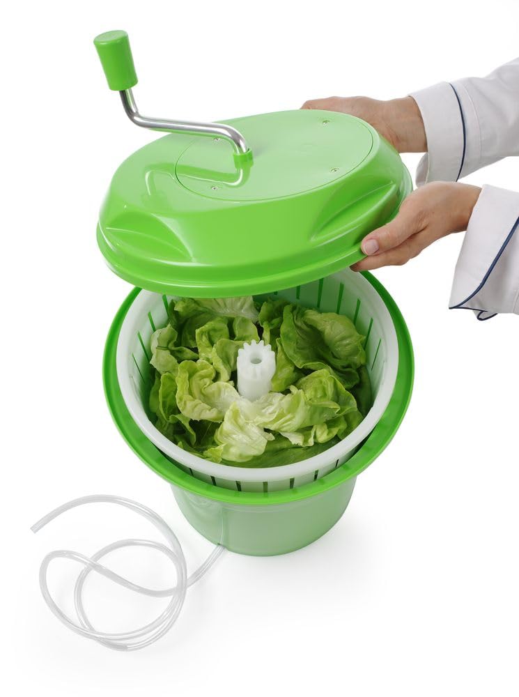 HENDI 222553-Centrifuga per Insalata, capacità, Polyamide & Polypropylene, Verde, 12 L