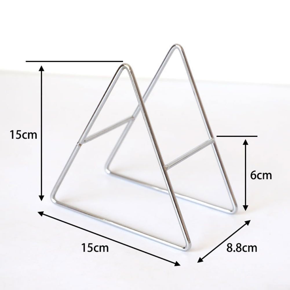 Organiza tus vasos con este soporte de posavasos de hierro para uso doméstico (plateado L)