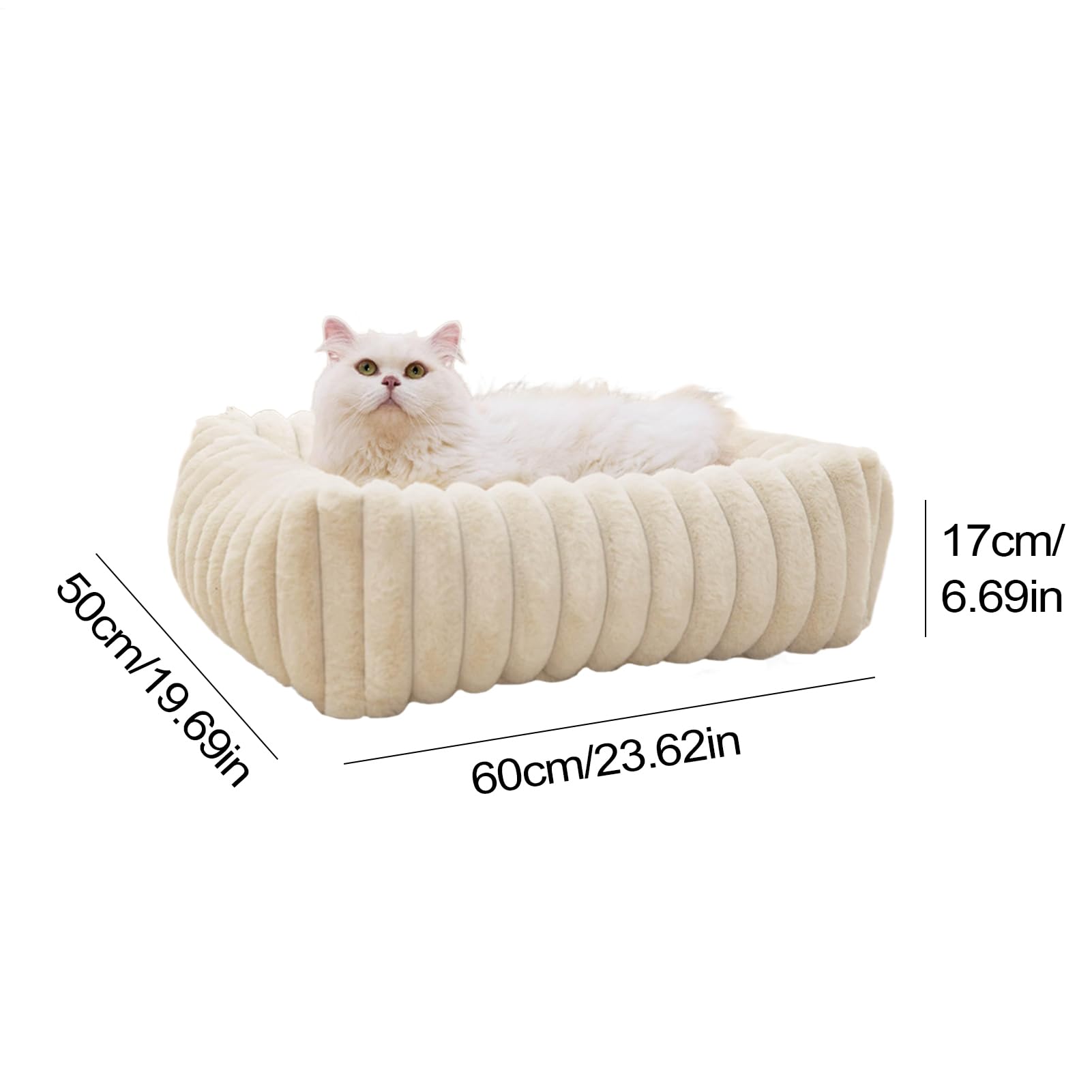 Sofá para mascotas, cama de felpa lavable para perro, cojín para mascotas, sofá suave para gatos, para el hogar, patio, coche, apartamento, piso diario, camping, viajes al aire libre