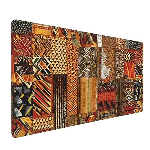 Tapis de souris de jeu antidérapant grand format textile patchwork 90cm