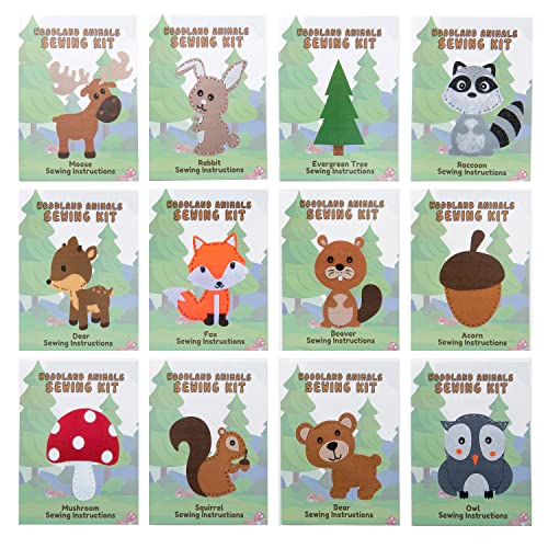 Dezzy's Workshop Sewing Kit For Kids - Woodland Animals Kids Sewing Kit - Make Your Own Stuffed Animal Kit - Felt Stitch Art And Craft Toys For Boys And Girls - Childrens Diy Crafting And Sewing #TOP7