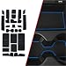Custom Fit Cup, Door, Console Liner Accessories for 2019 2018 2017 Honda CR-V CRV (Blue Trim)