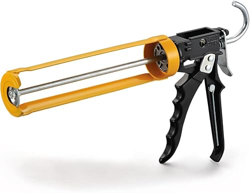 Caulking Gun,121 Thrust Ratio,Smooth Rod Drip-Free Caulk Gun,110 Gallon Cartridge