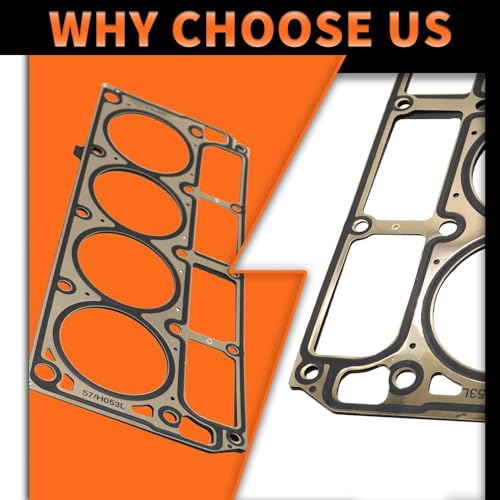 Image of 2 Pcs Cylinder Multi Layer Head Gasket Compatible with Silverado CTS-V Sierra 1500 H3 V8 Engines LS1 /LS6 LS 4.8L 5.3L 5.7L 2001-2014 12498544 12589226 26190PT
