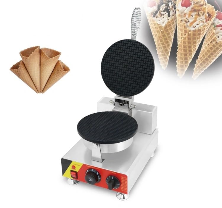 Commercial Ice Cream Cone Machine, Professional Electric Waffle M...