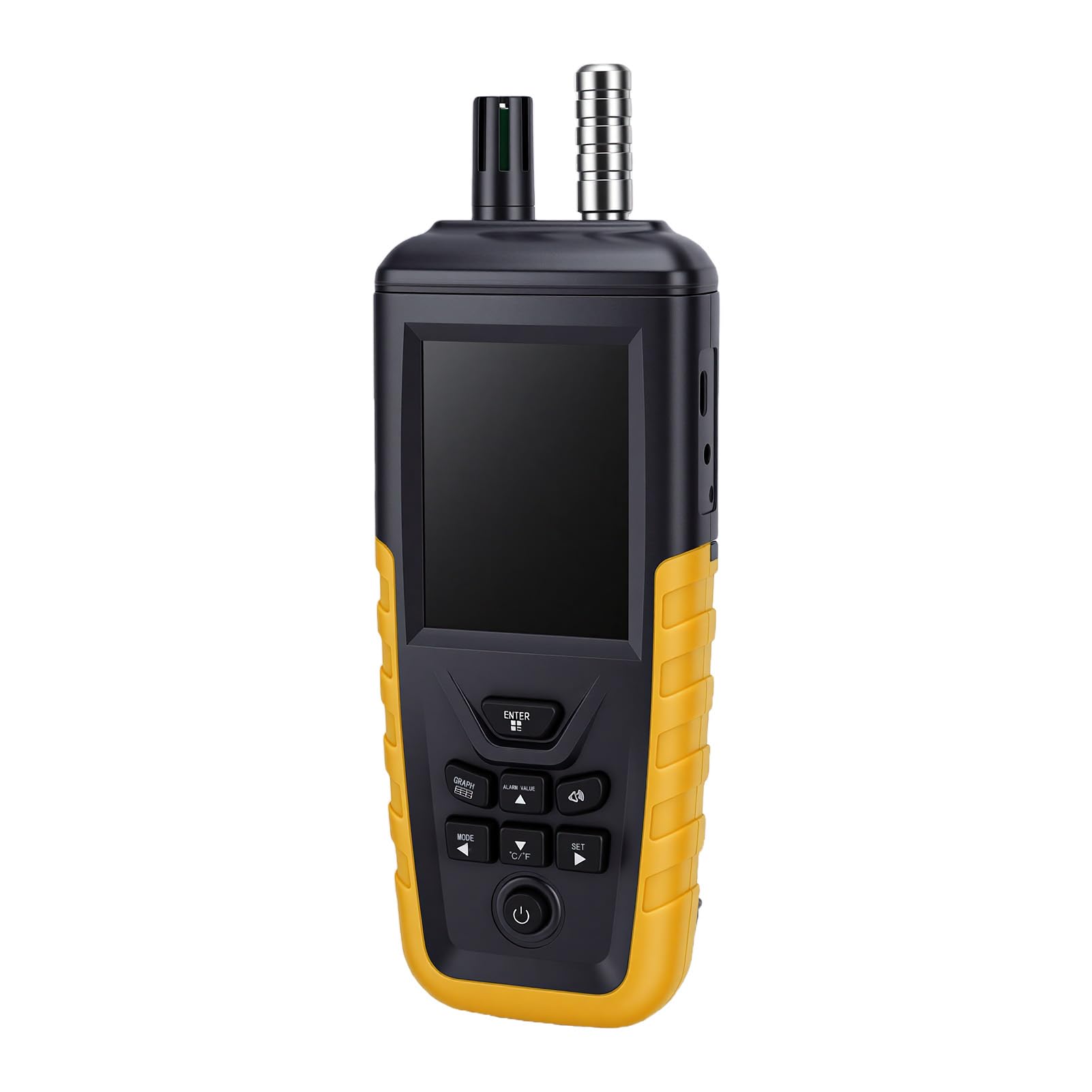 Fafeicy Monitor della qualità Dell'aria CO2 TVOC HCHO PM1.0 PM2.5 PM10 Rilevatore di umidità della Temperatura Tester Dell'aria Interna per Officina di Casa e Ufficio con Batteria