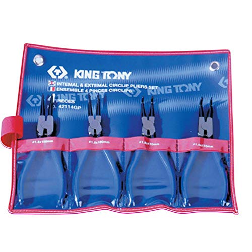 KT Pro Tools 42114GP 4-Piece Internal and External Circlip Pliers Set