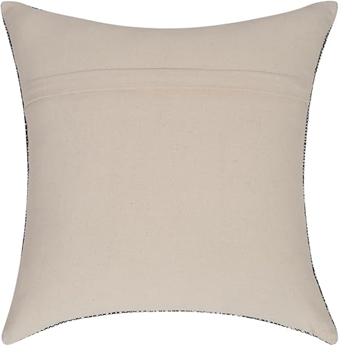 Miniatura 4 de Eyda Homes Paquete de 1 funda de almohada texturizada de algodón hilado a mano de 18 x 18 pulgadas, fundas decorativas de algodón suave para sofá,