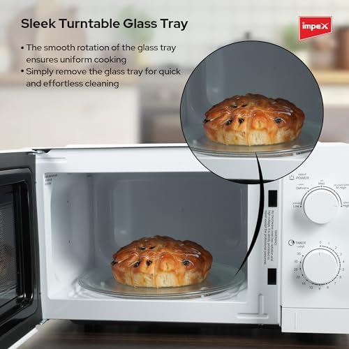 فرن ميكروويف MO 8101A من امبيكس - سعة 20 لتر، طاقة 700 واط، 5 مستويات طاقة، ضمان لمدة عامين