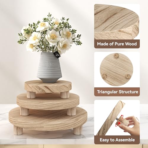 Veakoo PS-NW-3 Pcs Wood Plant Stand Indoor Outdoor thumb #3