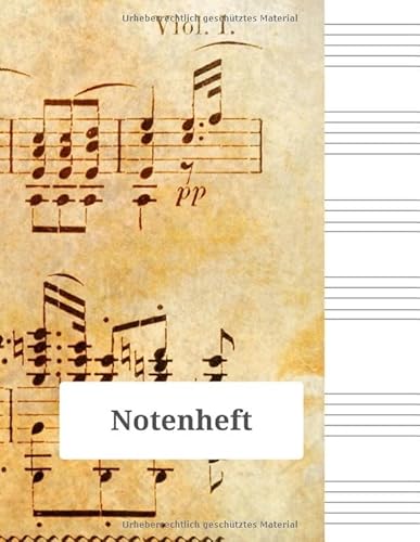 Notenheft: Notenheft,notenblatt leer,notenheft blanko,Dickes Notenbuch - 100 Seiten - hohe Qualität