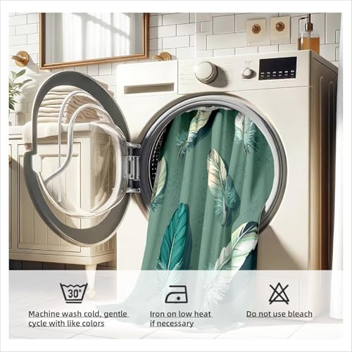 Rideau de douche 180x180 cm polyester tissu lavable avec oeillets et ourlet lest&eacute; - 8