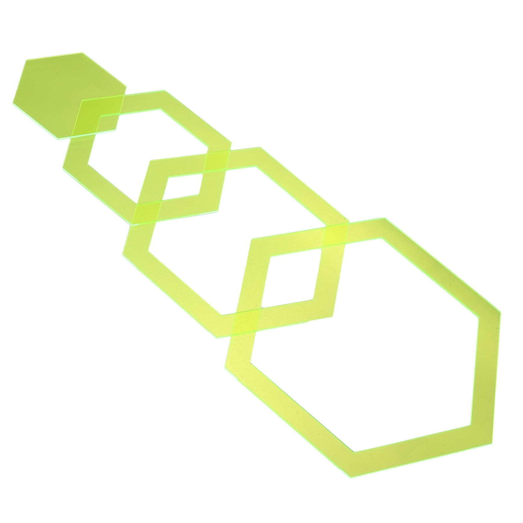 ARTIBETTER Hexagon Template for Sewing 4pcs Quilting Ruler Acrylic Sewing Templates Patchwork Ruler Quilting Stencil