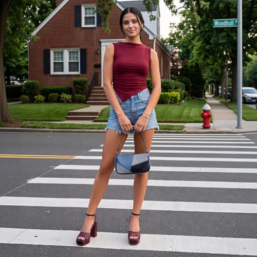 Image of Modatope Platform Heels for Women Chunky Heel Open Toe Ankle Strap Sandals