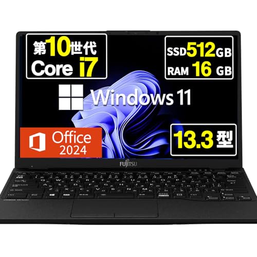 �y�����ςݕi�z �m�[�g�p�\�R�� �x�m�� Fujitsu FMV Lifebook U9310 13.3�C���` Core i5-i7-10610U ��10���� Windows11 MS Office2024���� Wi-Fi6 type-C �t��HD ������1