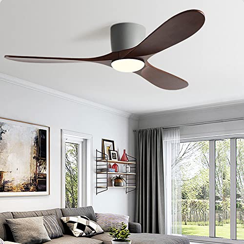 Ventilateur de plafond avec lumière LED et télécommande 30dB salon - 5