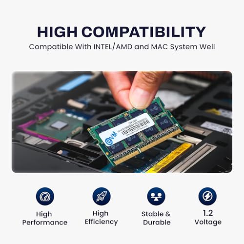 Image of EVM 2GB DDR3 Laptop RAM 1600MHz So-DIMM Memory - High-Speed Performance, Low Voltage Requirement - 10 Year Warranty (EVMT2G1600S86P)