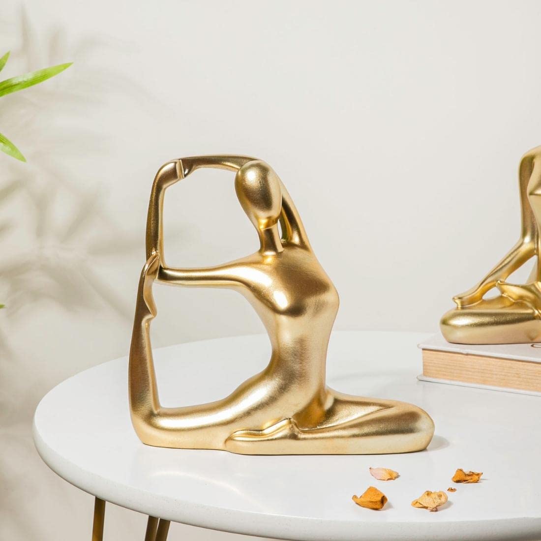 Nestasia Gold Artisanal Resin Yoga Showpiece Smooth Finishing for Decoration, Living Room, Shelf, Mantel, Home Decor | Perfect for Gifting (7.8 Inch) (B0BM9829HC) Amazon Price History, Amazon Price Tracker