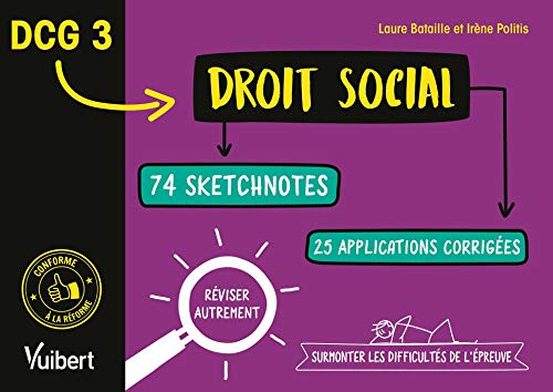 Télécharger DCG 3. Droit social en 74 sketchnotes et 20 applications corrigées : Réviser autrement et surmonte livre En ligne