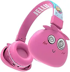 Fone Ouvido Bluetooth Infantil Mostrinhos Sem Fio Kids 4 Cores Divertidas (ROSA)
