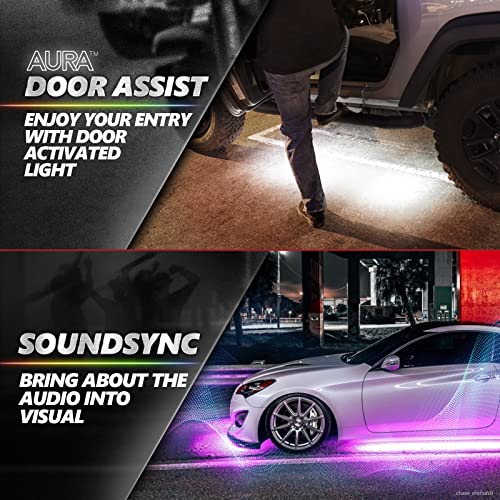 OPT7 Aura Pro Aluminum Underglow for Car Truck RV, Bluetooth APP